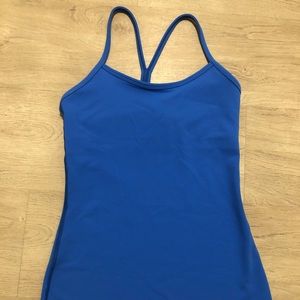 Blue Lululemon Power Y Tank